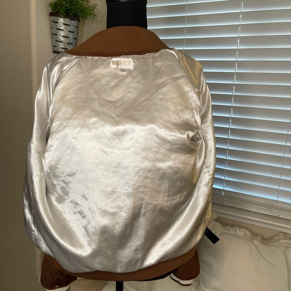 Beach Riot Color Block Teddy Bomber Jacket - Picture 5 of 7